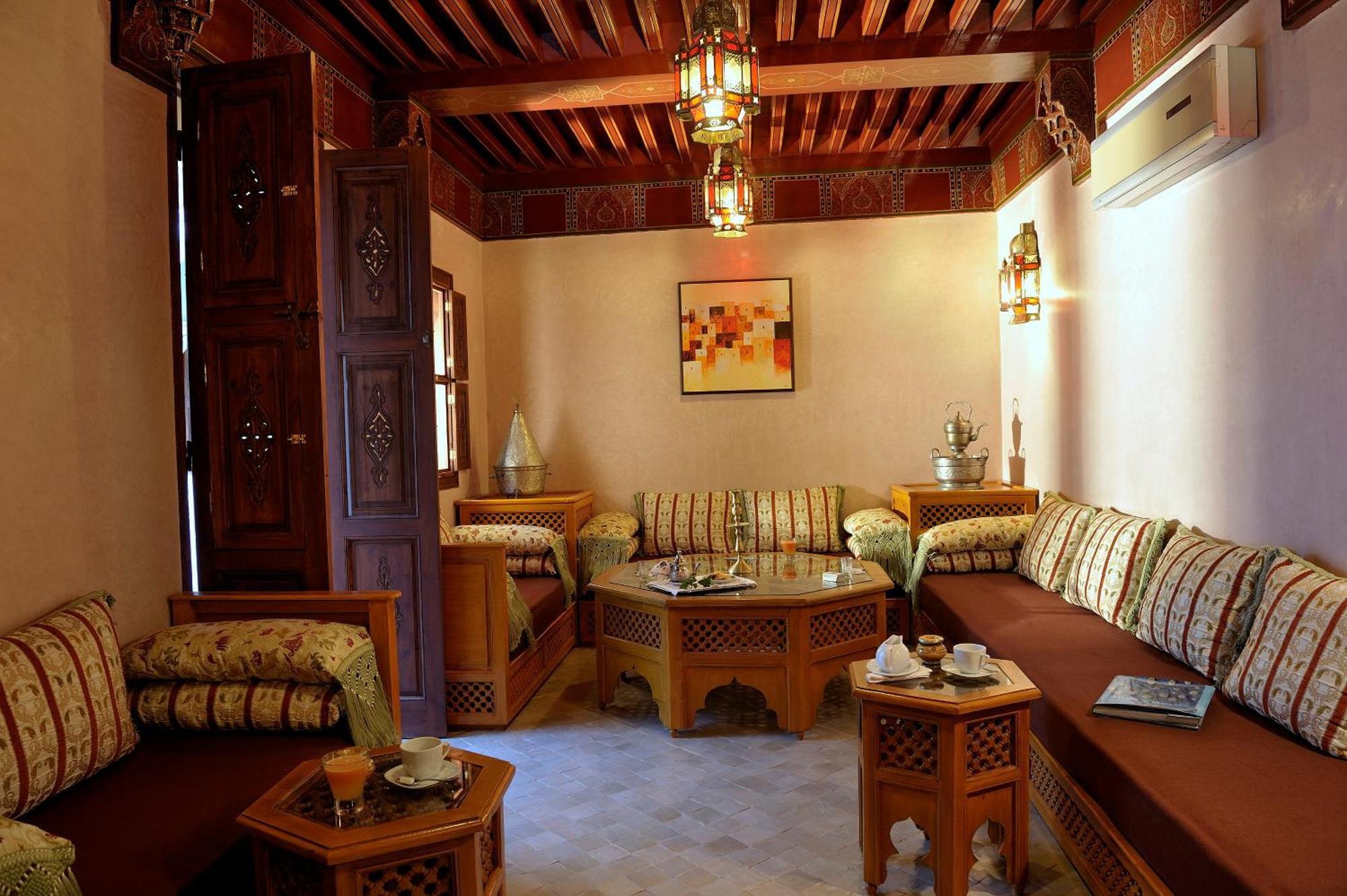 Riad Le Jardin D'Abdou Marrakesh Eksteriør bilde A Moroccan living room